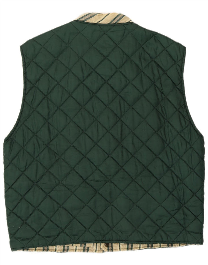 Colete acolchoado reversível masculino criativo UK 40 verde grande