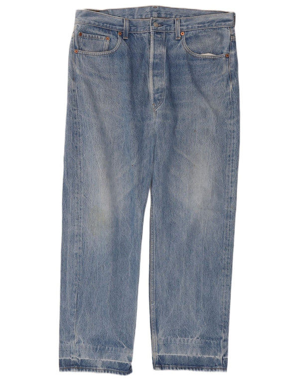 Calça jeans masculina Levi's 501 Straight W38 L29 azul algodão