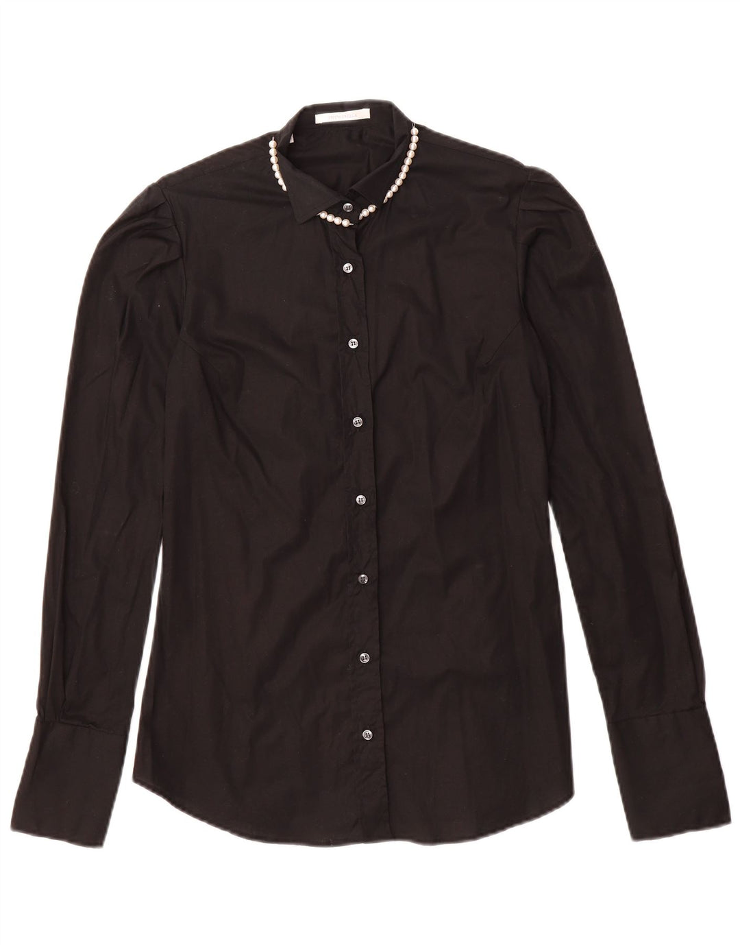 Camisa feminina VINTAGE IT 46 grande algodão preto