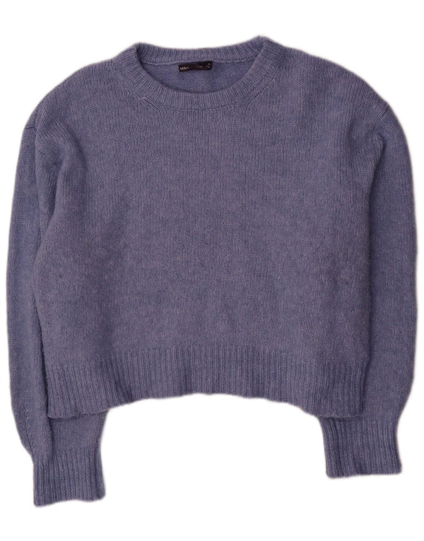 Suéter feminino Marks & Spencer com gola canoa e gola redonda UK 18 XL azul