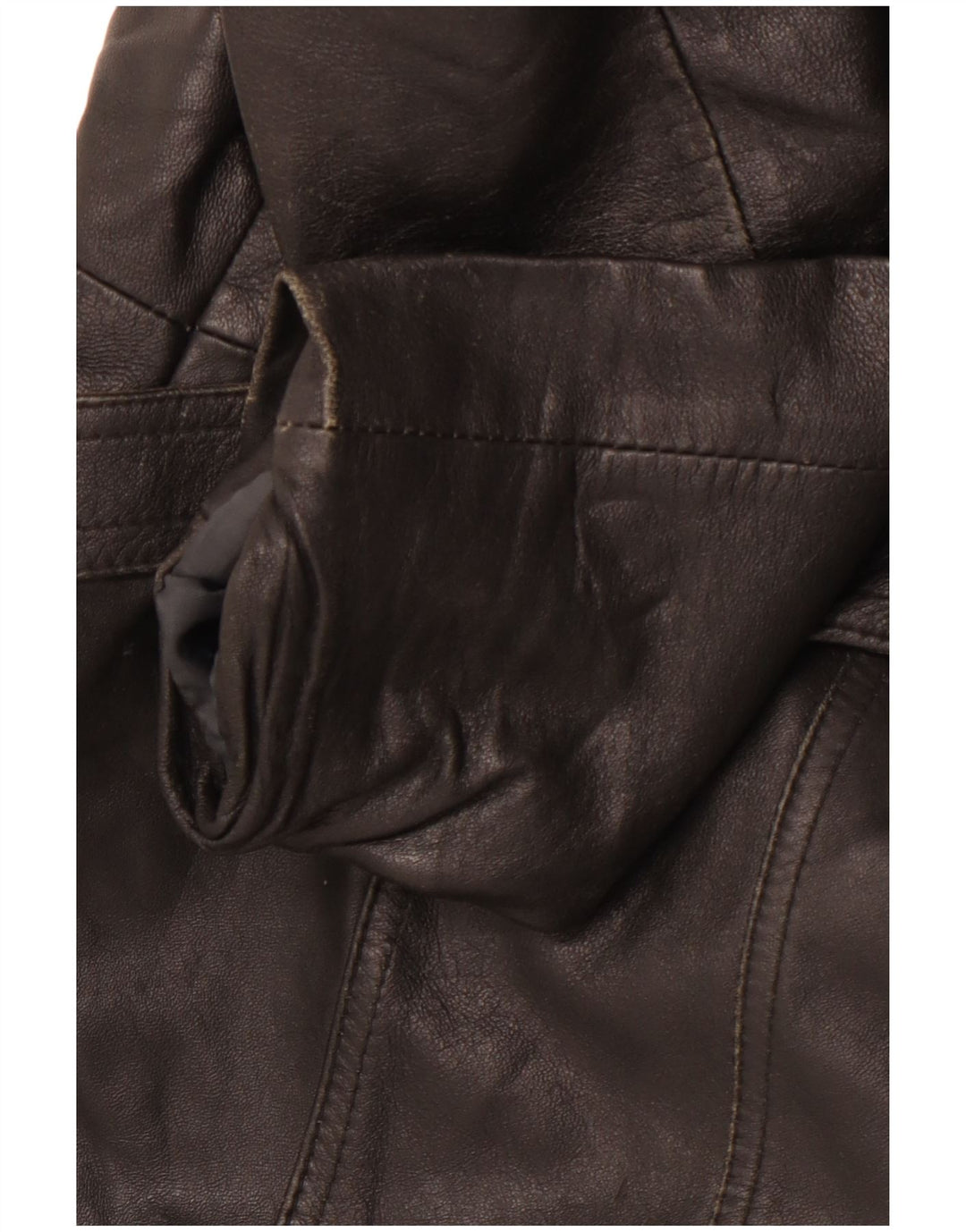 Casaco de couro feminino VINTAGE IT 40 pequeno preto