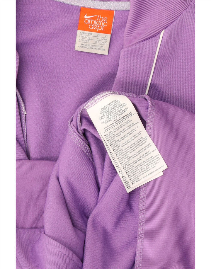 Nike Womens Tracksuit Top Jacket UK 16/18 Grande Roxo Poliéster