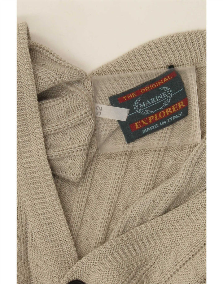 Suéter Cardigan Masculino Explorer IT 52 Lã Bege Grande