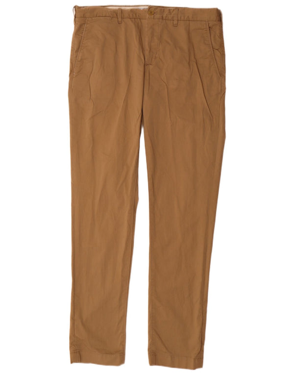 Calça Chino Masculina Slim Fit Lacoste W34 L33 Algodão Bege