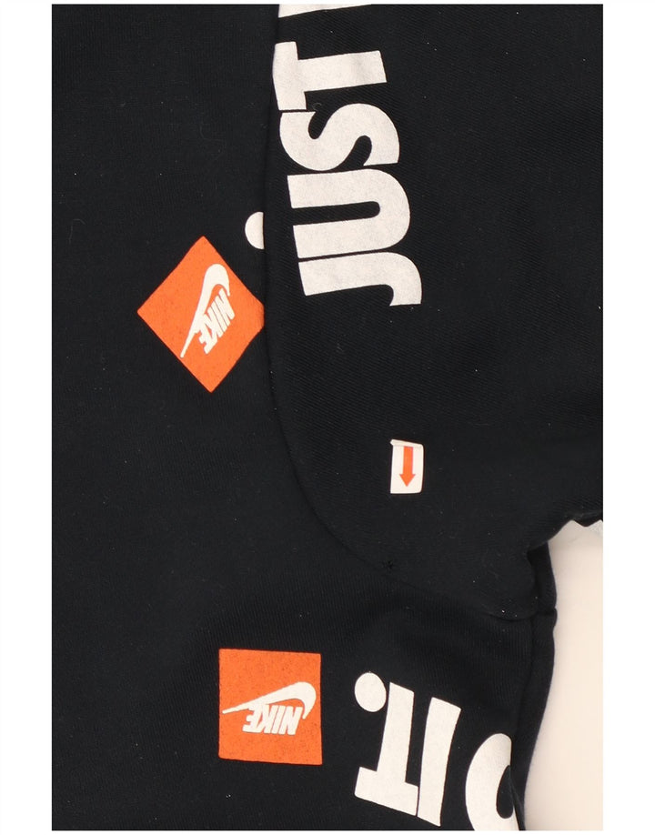 NIKE Mens Graphic Moletom Jumper Pequeno Azul Marinho Algodão