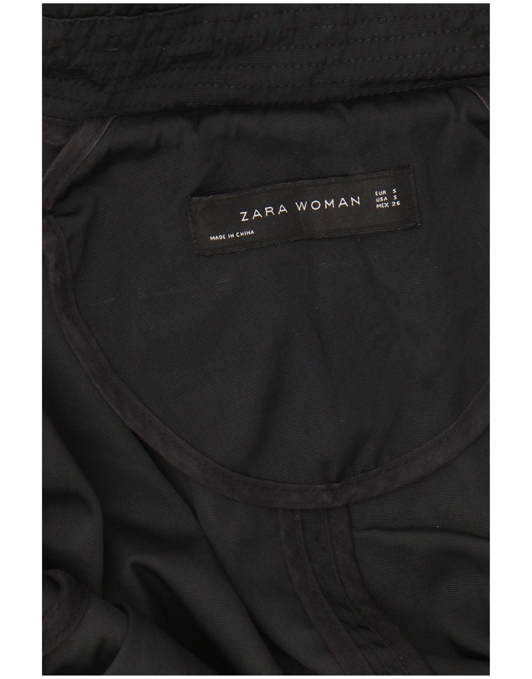 Jaqueta parka feminina com capuz grande ZARA Reino Unido 10 pequena preta