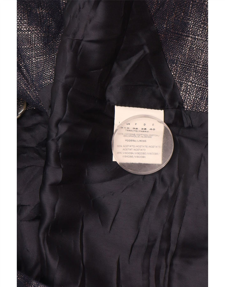 Conjunto feminino CINZIA ROCCA com 1 botão e 2 peças Reino Unido 10 pequeno azul marinho algodão