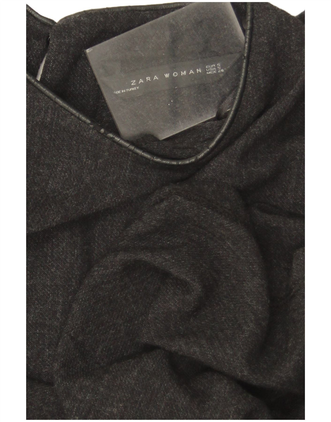 Vestido feminino Zara manga comprida linha A UK 10 pequeno cinza