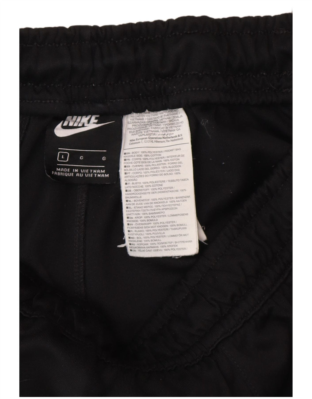 Calça de treino Nike masculina gráfica grande poliéster preto