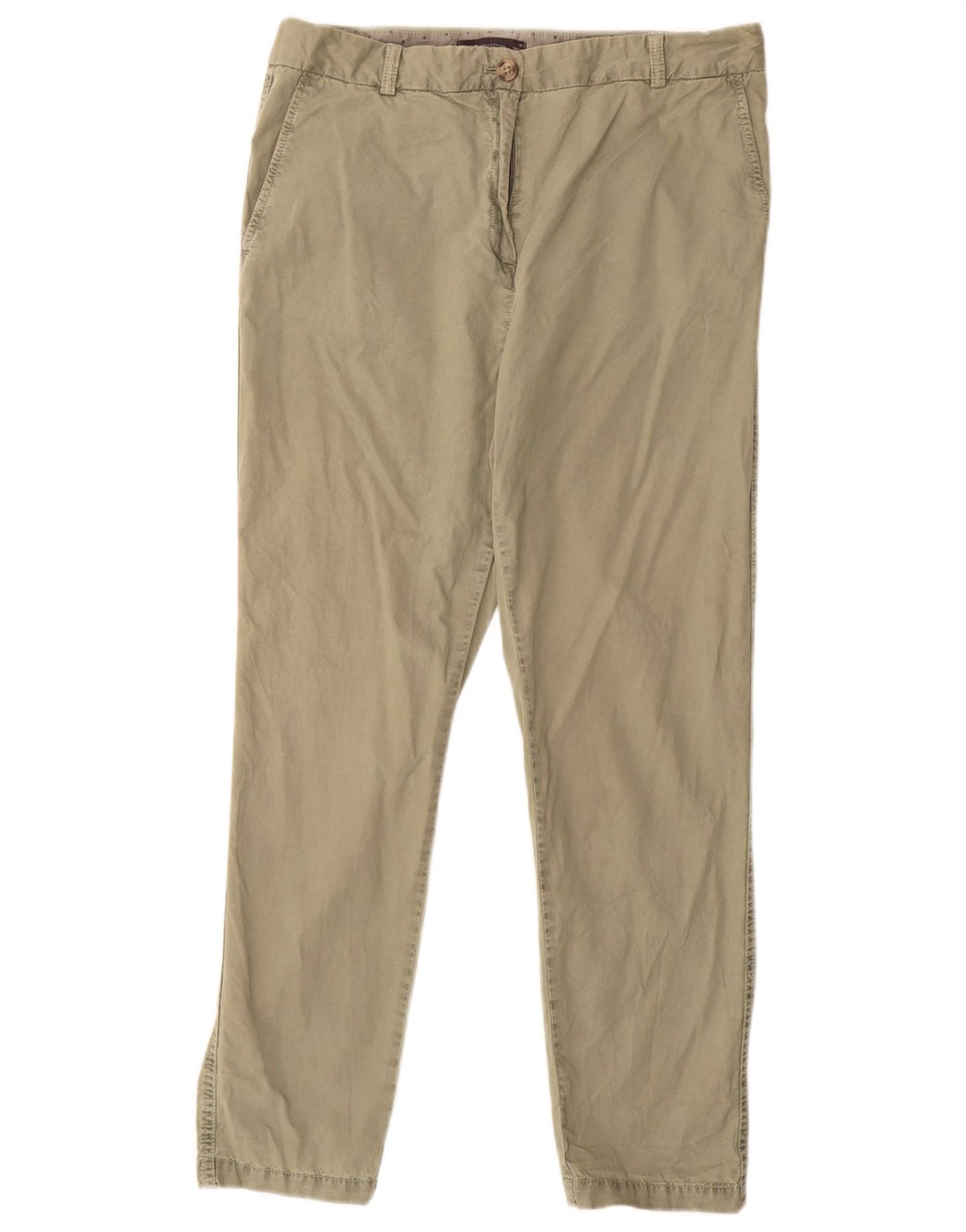 Calça chino feminina MARKS & SPENCER UK 12 médio W30 L28 cáqui