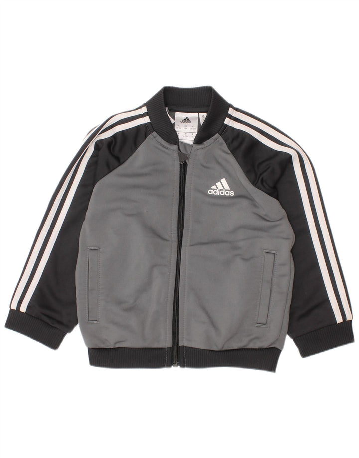 ADIDAS Casaco de treino para bebé menino 12-18 meses cinzento colorblock
