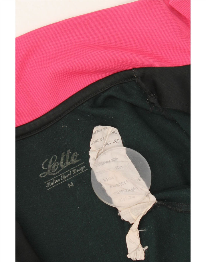 Lotto Womens Tracksuit Top Jacket UK 12 Médio Preto Colourblock Poliéster