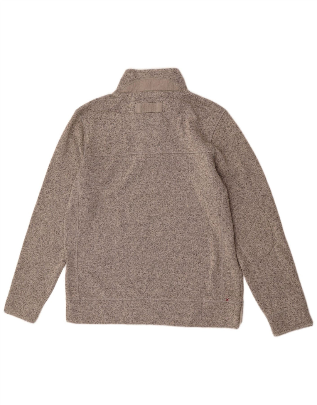 FAT FACE Mens Airlie Botão Pescoço Moletom Jumper Grande Cinza Salpicado