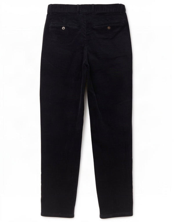 Zara Calça masculina de veludo cônico EU 36 XS W29 L28 Azul marinho
