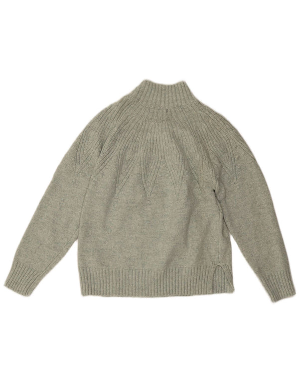Suéter feminino Marks & Spencer com gola tartaruga Reino Unido 14 verde médio
