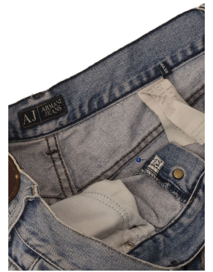 Jeans retos femininos Armani W34 L33 algodão azul