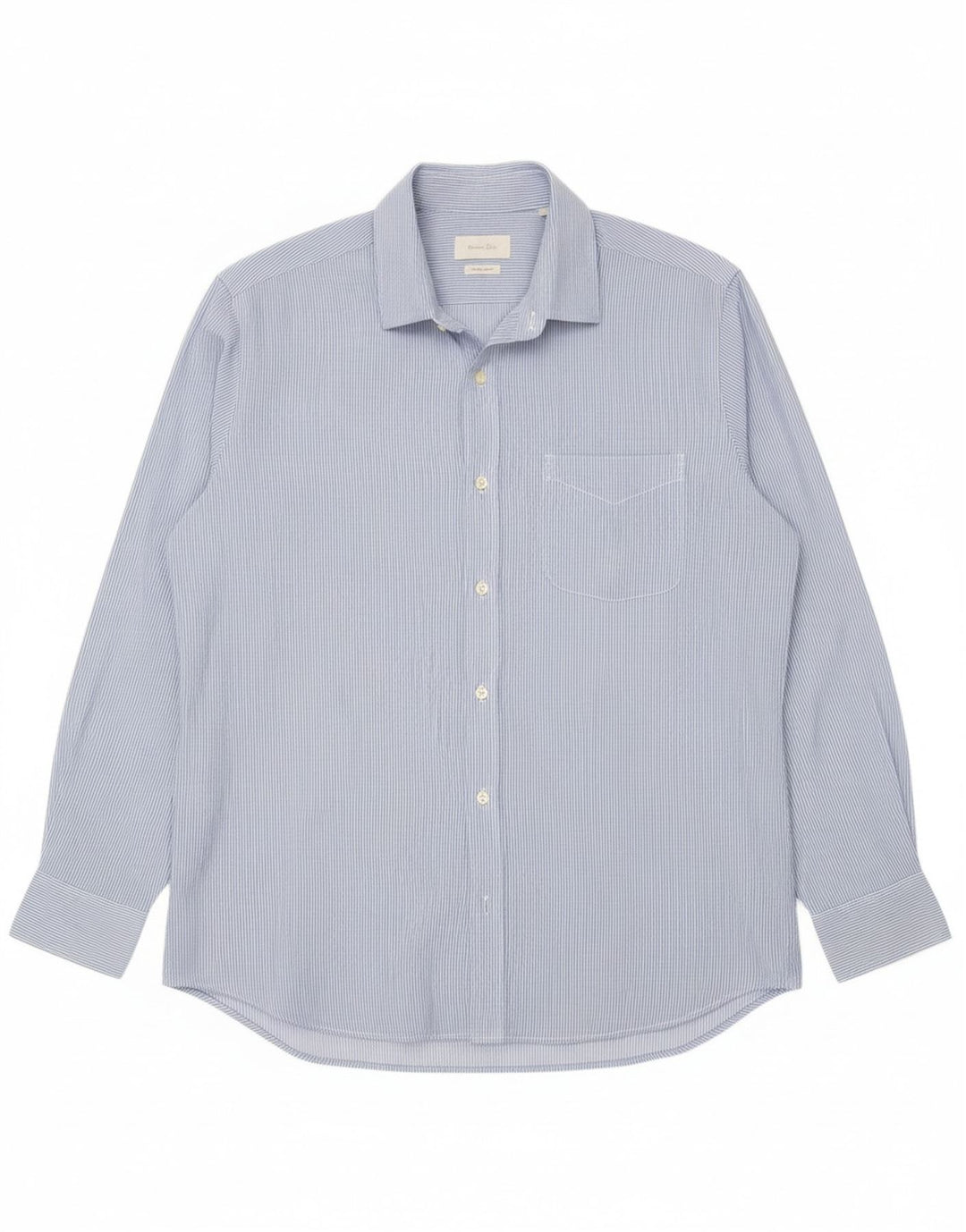 Camisa masculina MASSIMO DUTTI XL listrada azul