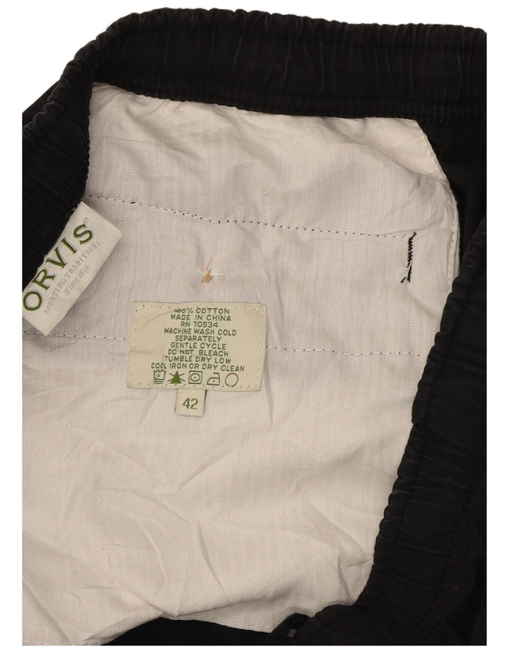 Calça chino reta masculina ORVIS W42 L28 algodão preto