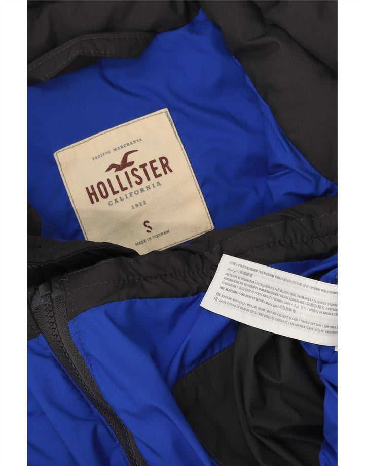 Colete acolchoado masculino Hollister UK 36 poliéster cinza pequeno