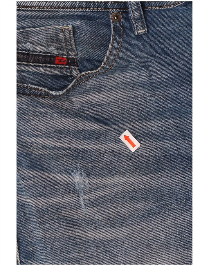 Diesel Mens Thommer Distressed Slim Skinny Jeans W31 L32 Azul Algodão