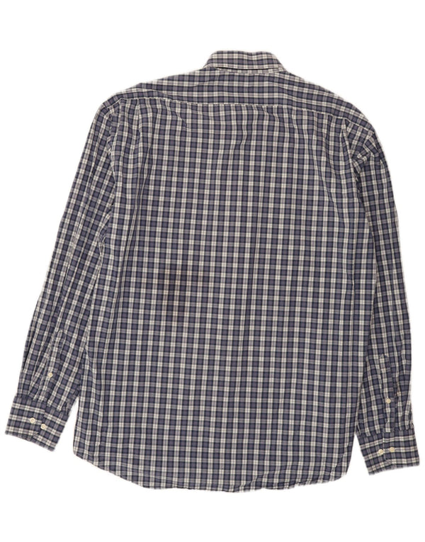 Camisa masculina de ajuste regular Best Company 2XL algodão xadrez azul marinho
