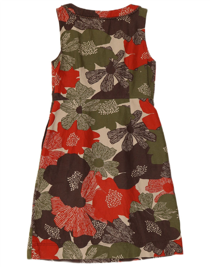 Vestido feminino LAURA ASHLEY com bainha de fim de semana Reino Unido 12 médio multicolorido