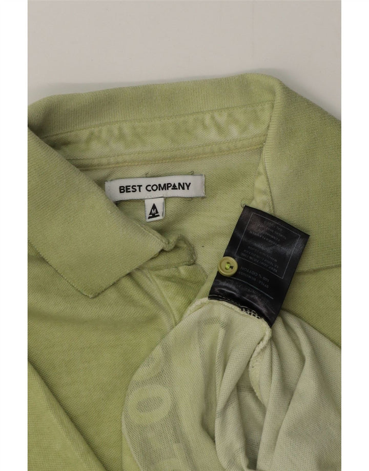 Camisa polo masculina BEST COMPANY de algodão verde médio