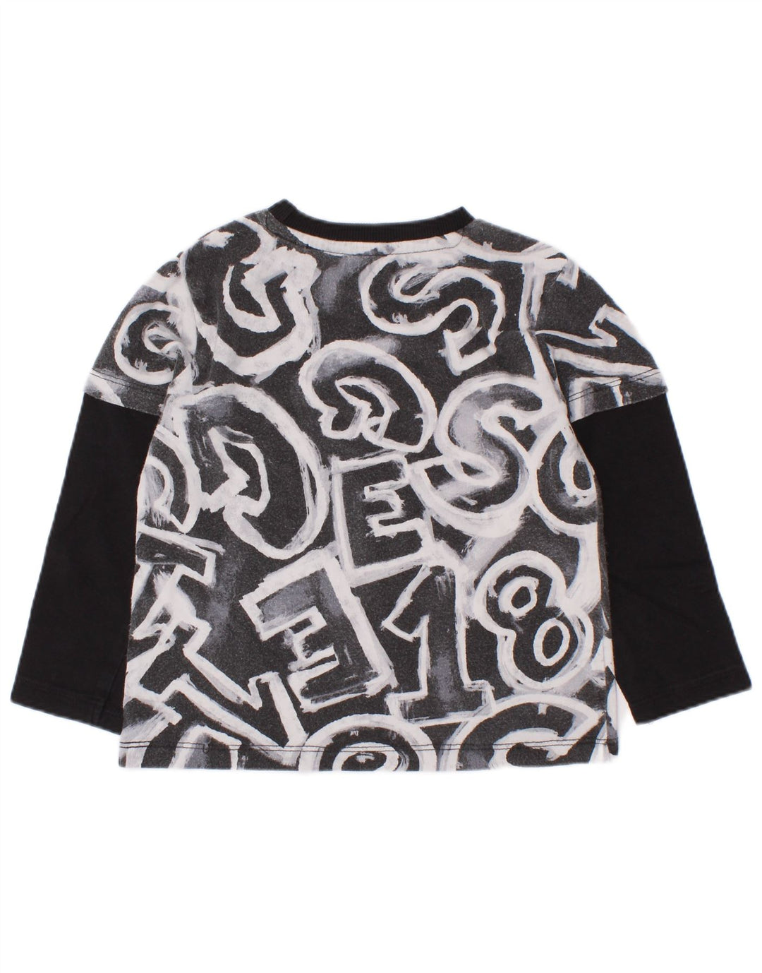 Guess Baby Boys Gráfico Top Manga Comprida 18-24 Meses Preto
