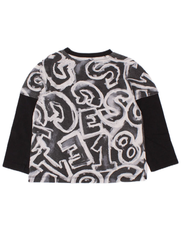 Guess Baby Boys Gráfico Top Manga Comprida 18-24 Meses Preto