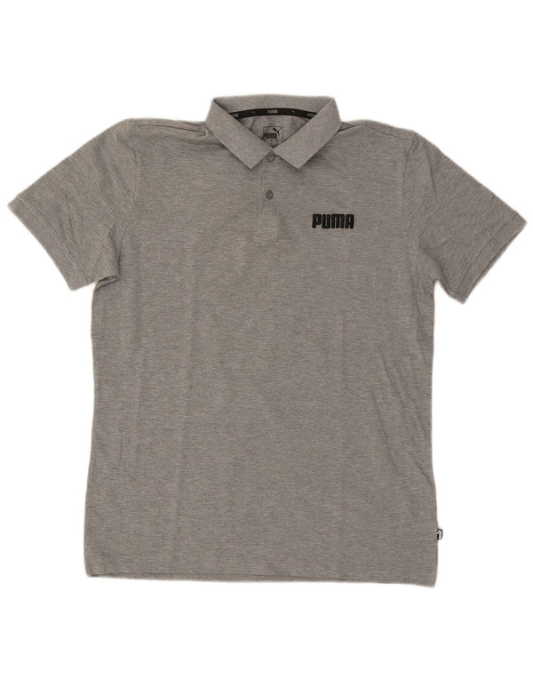 Camisa polo masculina PUMA cinza médio