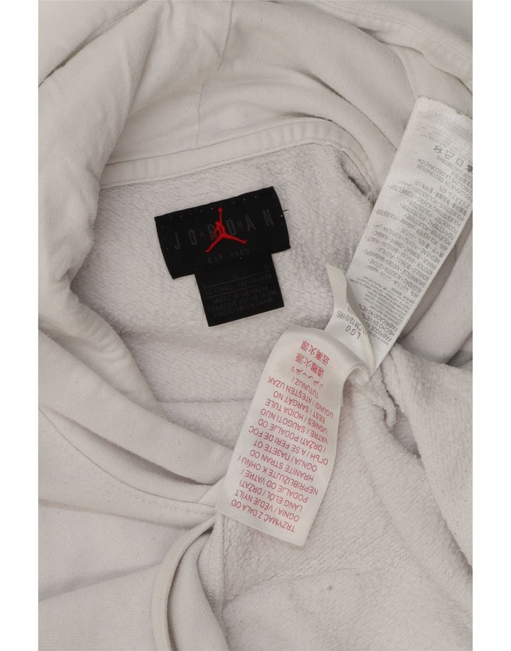 JORDAN Meninos moletom com capuz 12-13 anos grande algodão branco