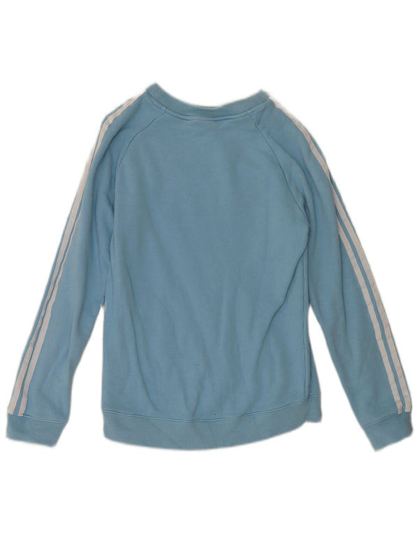 Adidas Womens Sweatshirt Jumper UK 8 Pequeno Azul Algodão Esportes
