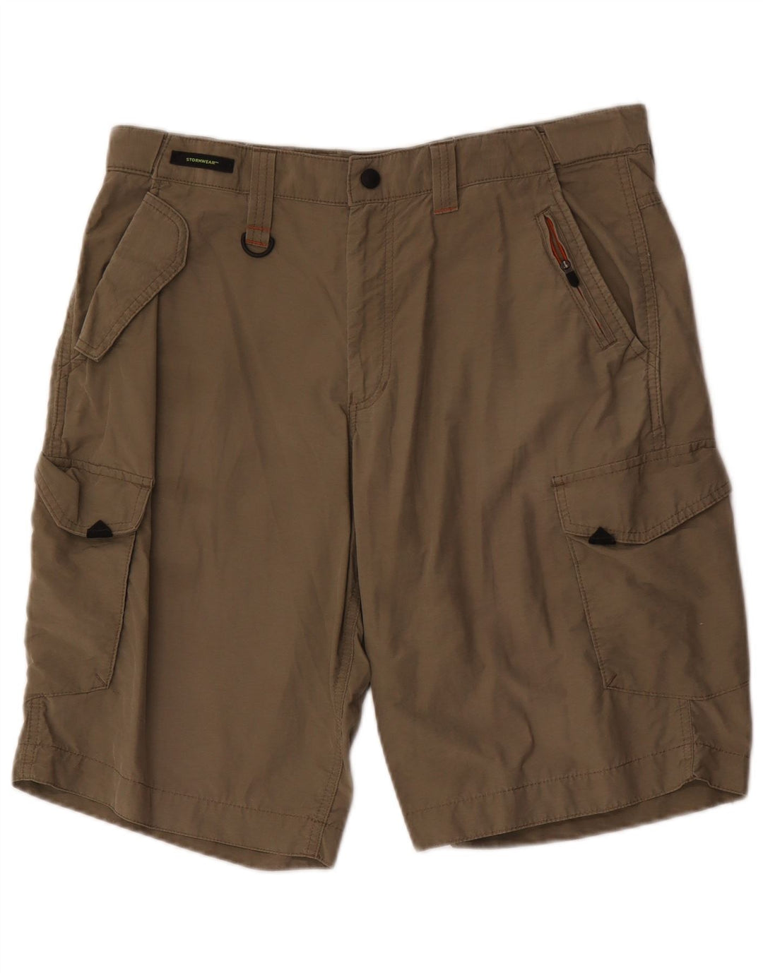 Shorts cargo masculino Marks & Spencer W34 grande algodão cáqui