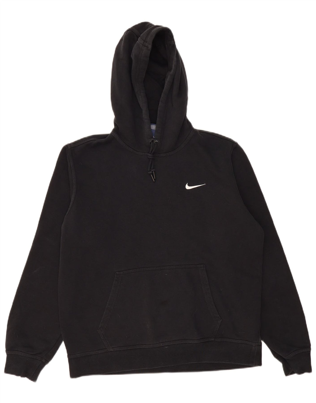 Nike Mens Hoodie Jumper Grande Algodão Preto