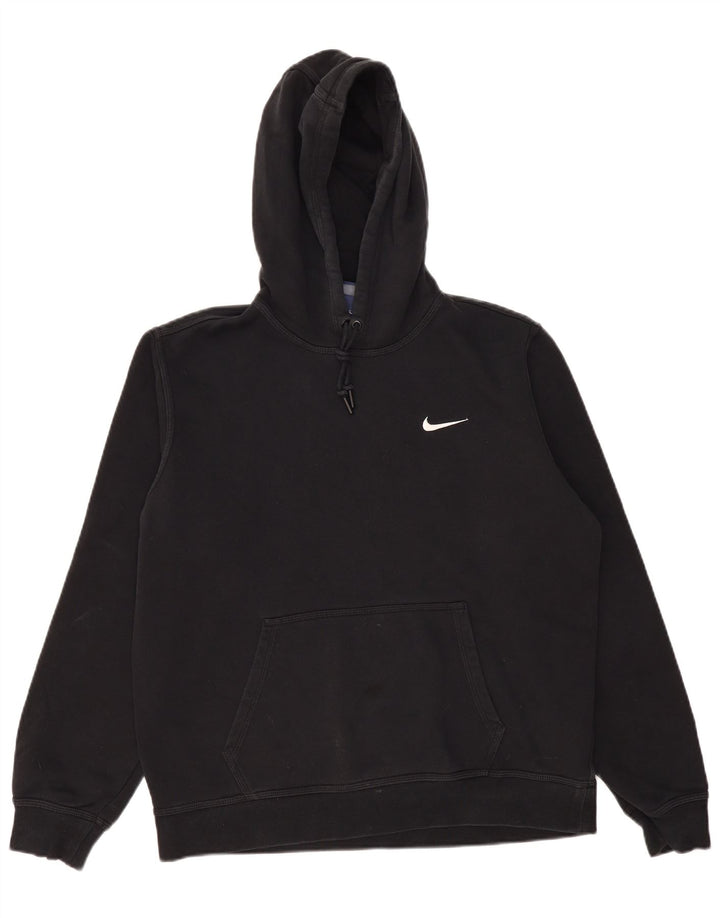 Nike Mens Hoodie Jumper Grande Algodão Preto