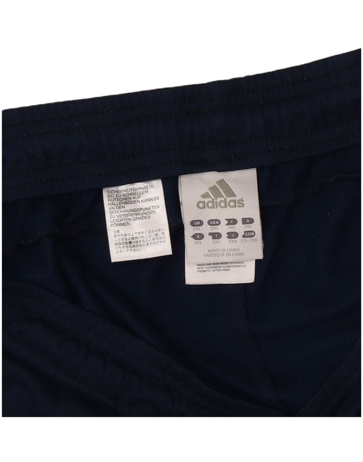 Calça de treino masculina Adidas 2XL azul marinho colorblock poliéster
