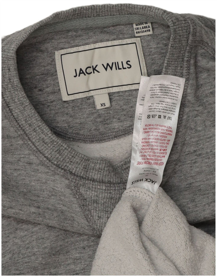 Jack Wills moletom masculino jumper XS algodão manchado cinza