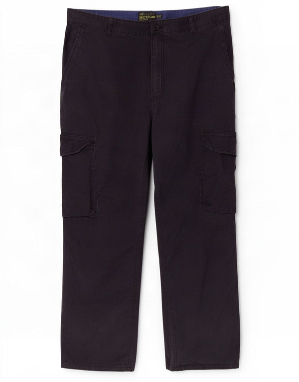 Calça cargo masculina Marks & Spencer Regular Fit W38 L29 algodão azul marinho