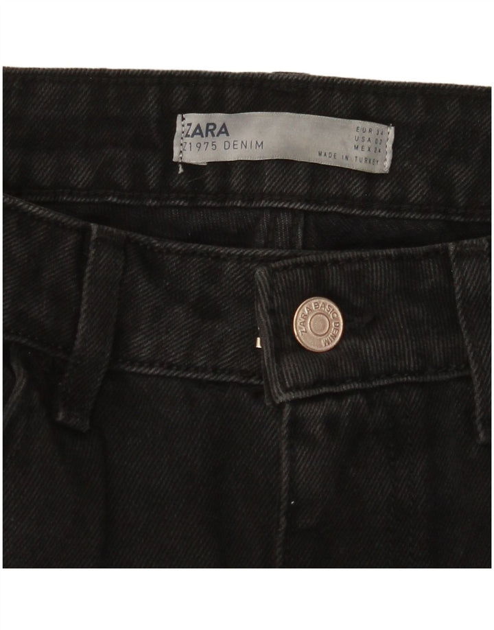 ZARA Jeans Cônicos Femininos EU 34 2XS W24 L28 Preto