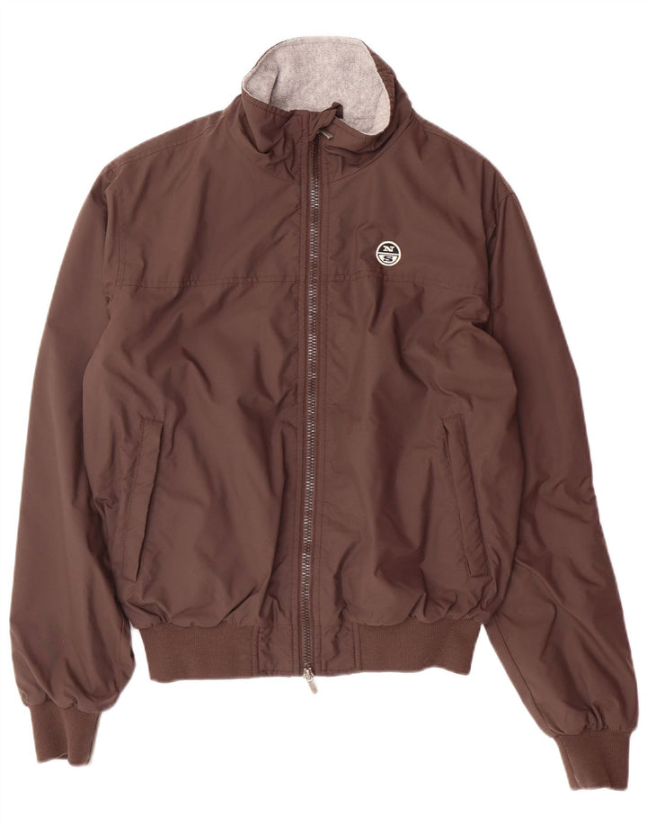 Jaqueta bomber masculina NORTH SAILS UK 36 pequena poliamida marrom