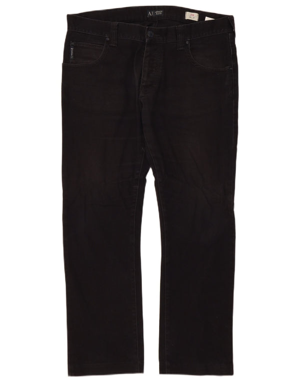 Armani Masculino J08 Slim Jeans W36 L30 Algodão Preto