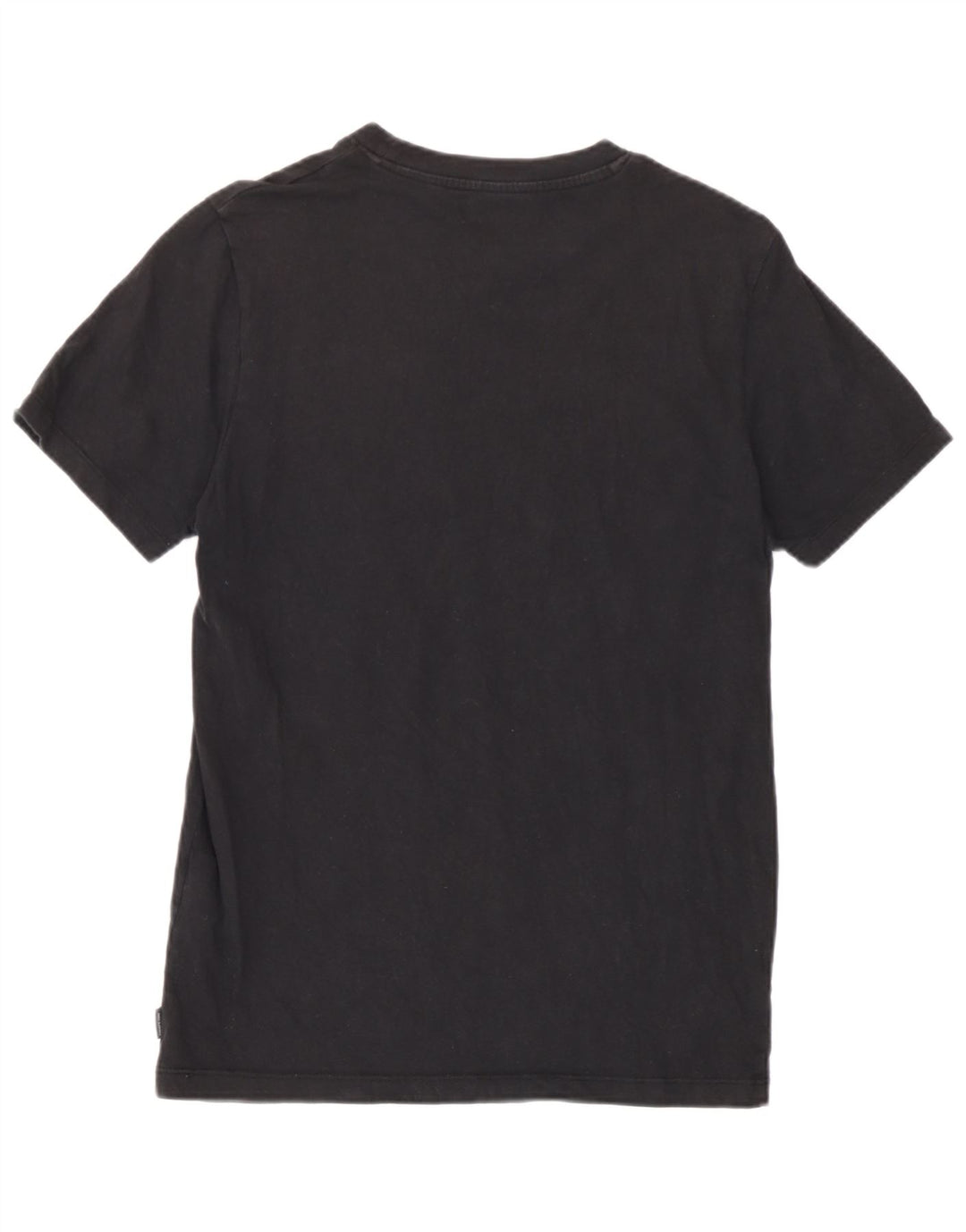 Camiseta gráfica masculina Jack & Jones, top pequeno de algodão preto