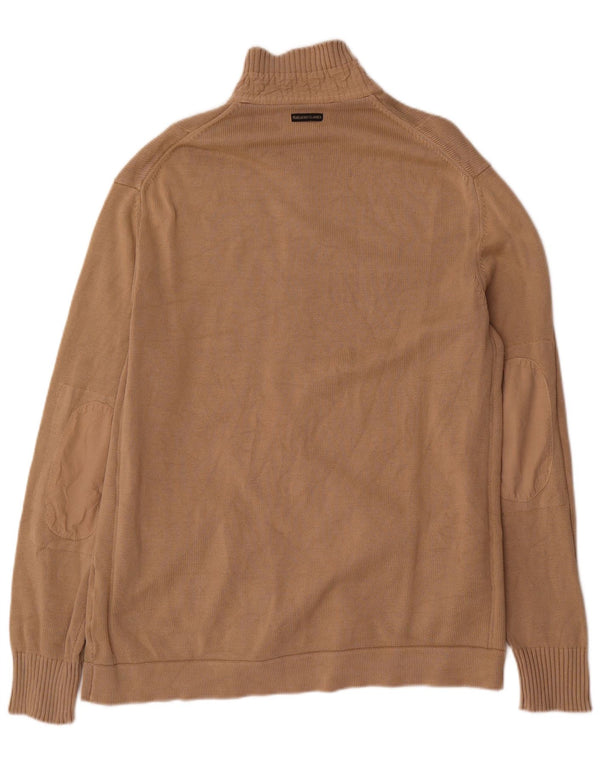 Suéter cardigã masculino Marlboro Classics 2XL algodão bege