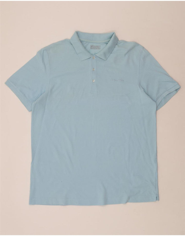 Camisa polo masculina LOTTO 3XL algodão azul