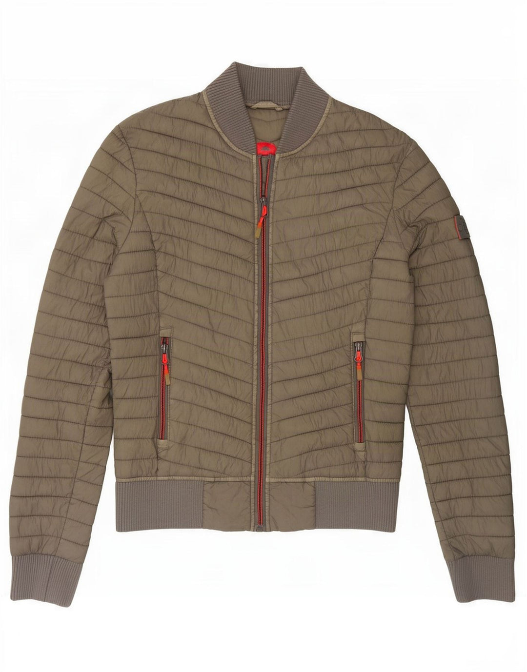 Jaqueta acolchoada feminina Superdry UK 6 XS caqui nylon