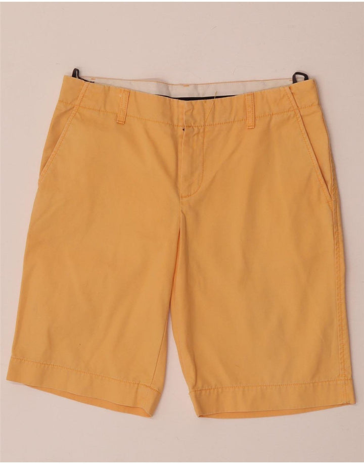 Shorts Chino feminino Gap US 8 médio W32 algodão amarelo
