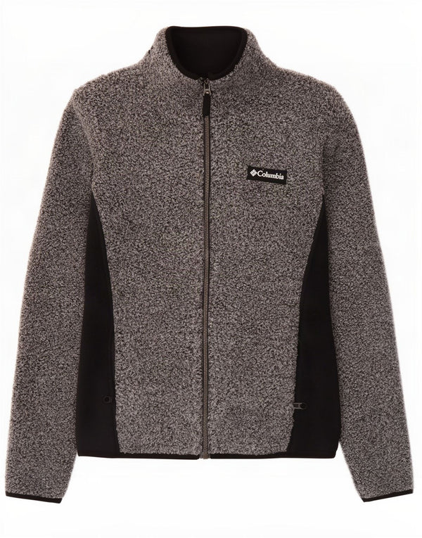 Columbia Womens Fleece Jacket UK 6 XS Cinza Colourblock Poliéster Esportes