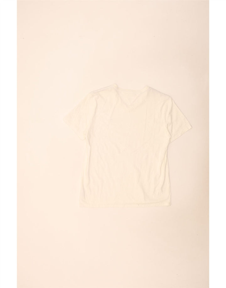 Tommy Hilfiger Camiseta masculina grande de algodão branco