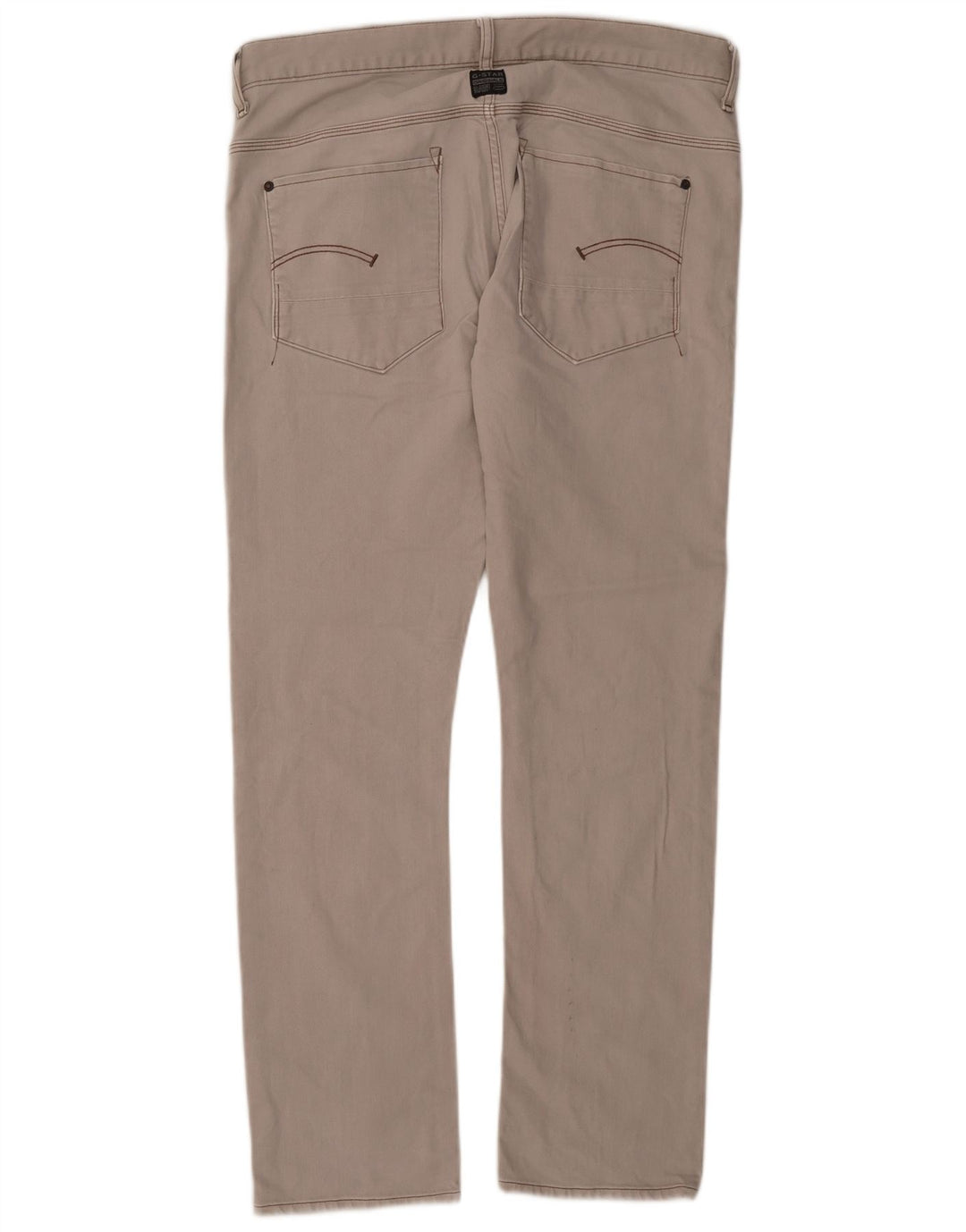Calça casual reta masculina G-STAR W36 L32 algodão cinza