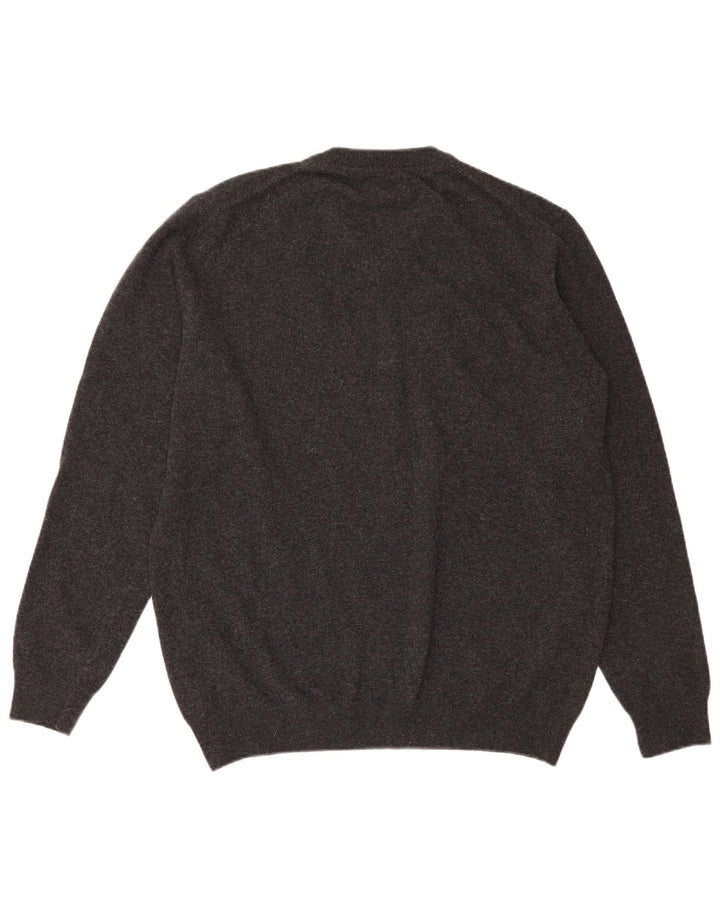 Suéter masculino Barbour com decote em V 2XL lã cinza